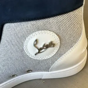 Christian Louboutin Louis orlato high top white navy sneaker trainer sz 44.5 Christian Louboutin | Shoes | Christian Louboutin Louis  main image 3